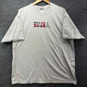 Gildan Run Gun 2000 Cobra Kit Car Illustrated T Shirt Men's XL Grey Heavy Cotton